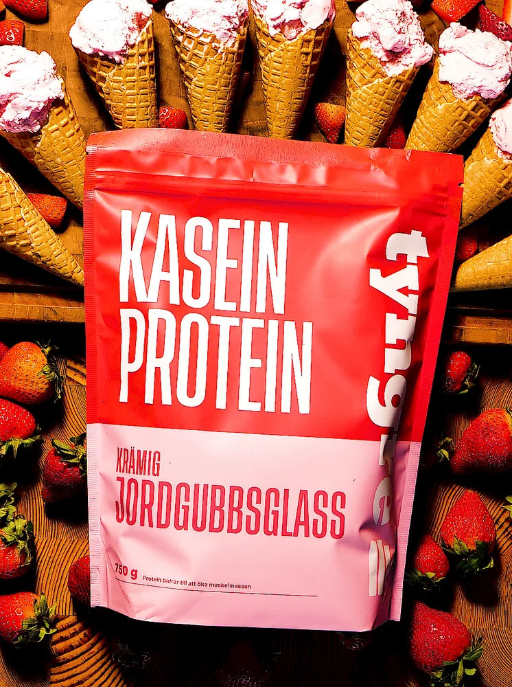 Kasein Krämig Jordgubbsglass